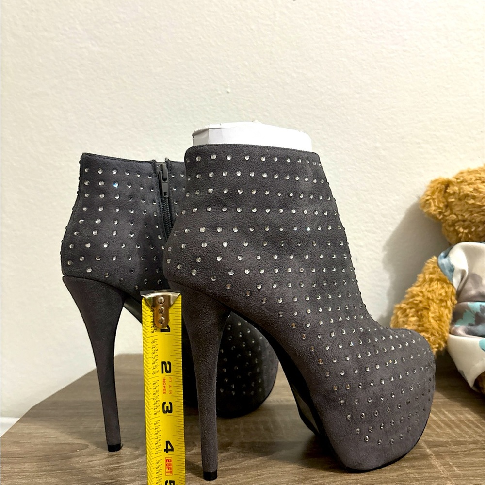 Luichiny Womens Elisa Beth Platform/Booties 7m US/37m Pre-Loved Grey - Picture 5 of 7